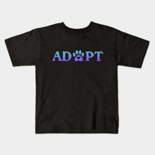 ADOPT - Adopt a Rescued Dog or Cat Kids T-Shirt